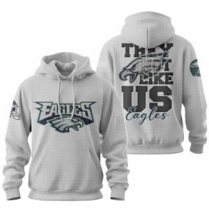 2025 Eagles They Not Like Us Waffle Hoodie 2025 Eagles They Not Like Us Waffle Hoodie