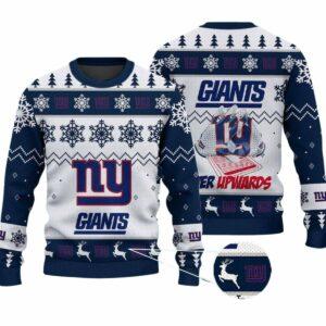 2025 Giants Ever Upwards Christmas Ugly Sweater