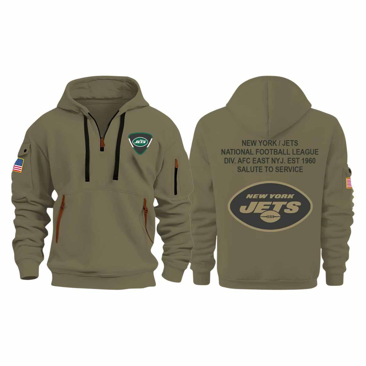 2025 Jets Salute To Service Quarter Zip Hoodie 2025 Jets Salute To Service Quarter Zip Hoodie