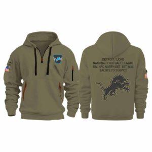 2025 Lions Salute To Service Quarter Zip Hoodie 2025 Lions Salute To Service Quarter Zip Hoodie