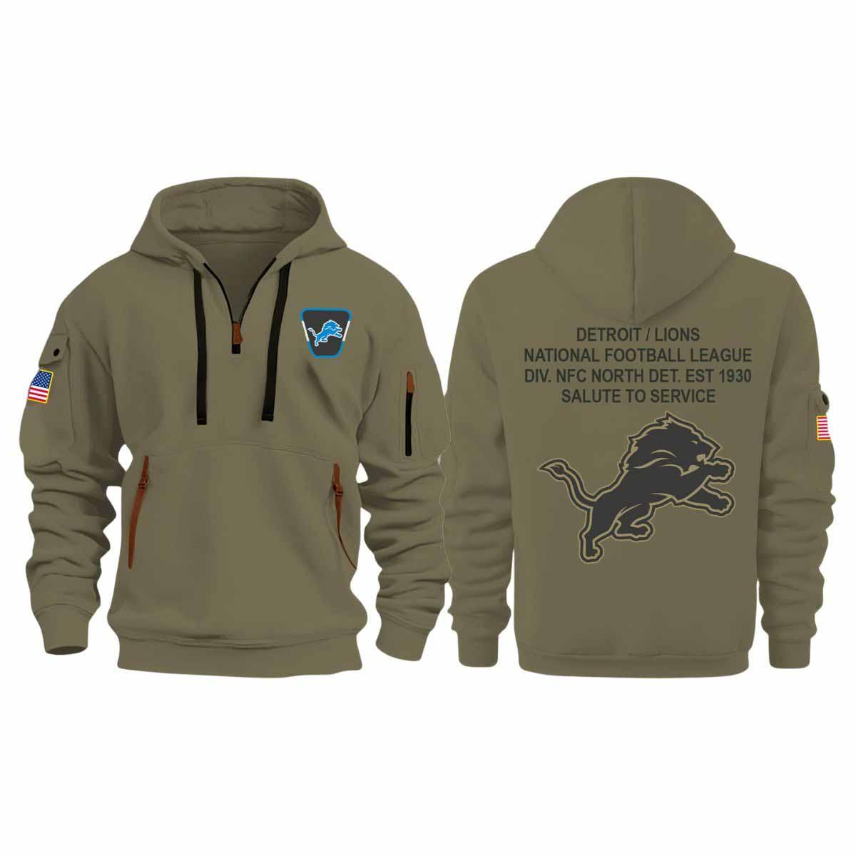 2025 Lions Salute To Service Quarter Zip Hoodie 2025 Lions Salute To Service Quarter Zip Hoodie