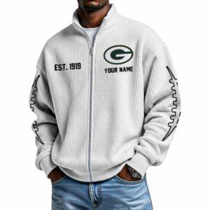 2025 Packers Est 1919 Waffle Zip Up Sweatshirt 2 2025 Packers Est 1919 Waffle Zip Up Sweatshirt