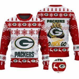 2025 Packers Go Pack Go Christmas Ugly Sweater