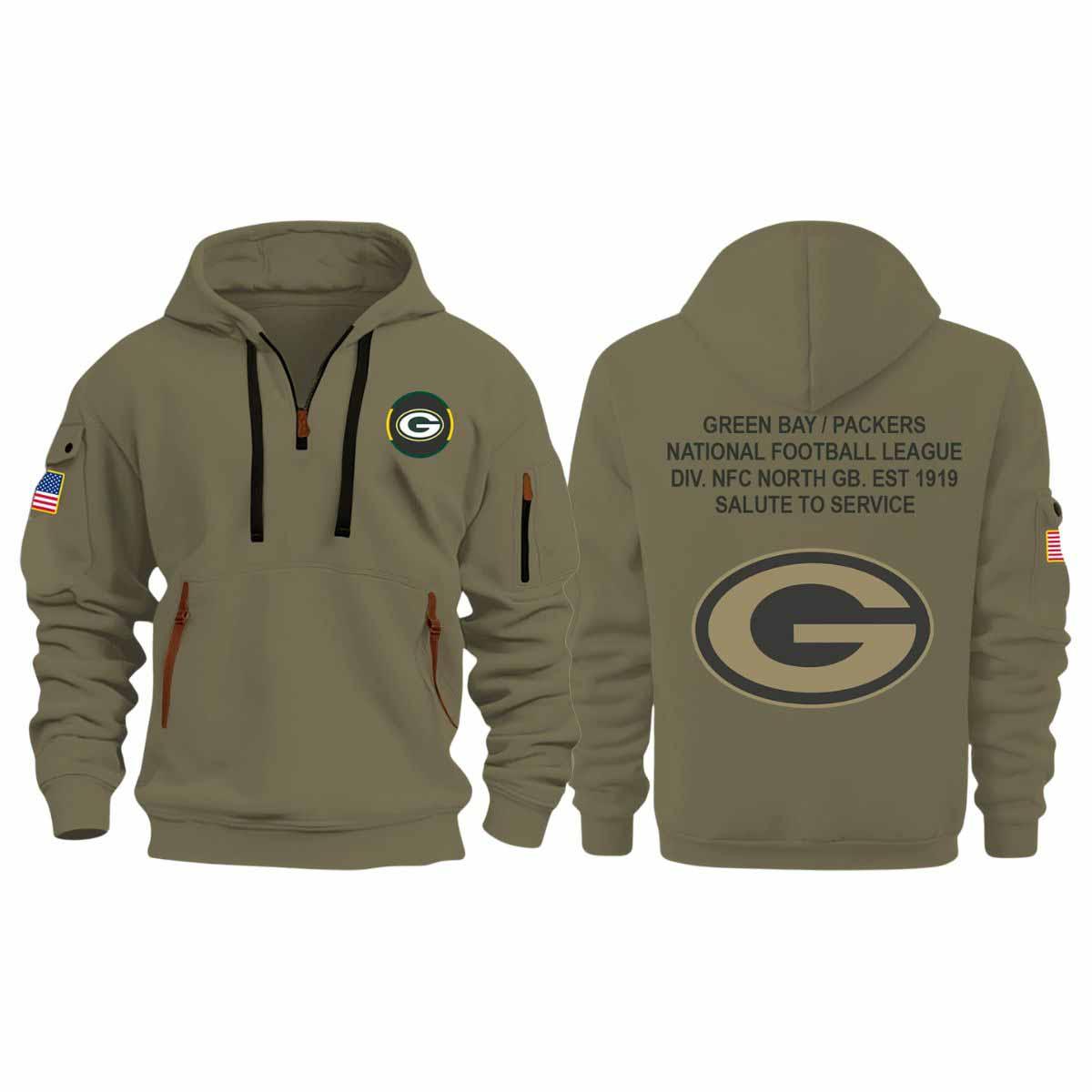2025 Packers Salute To Service Quarter Zip Hoodie 2025 Packers Salute To Service Quarter Zip Hoodie