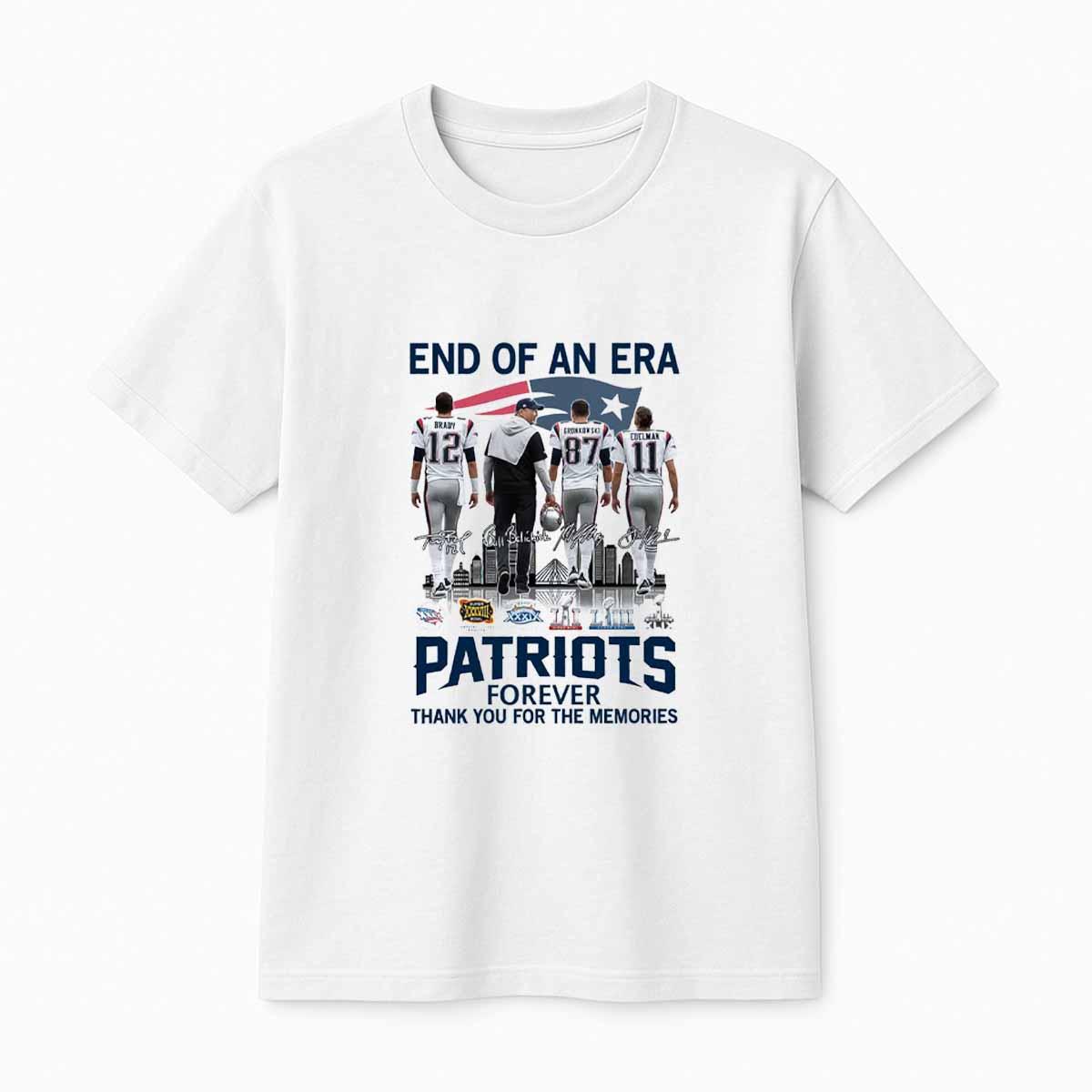 2025 Patriots End Of An Era Forever Thank You For The Memories Shirt 2025 Patriots End Of An Era Forever Thank You For The Memories Shirt