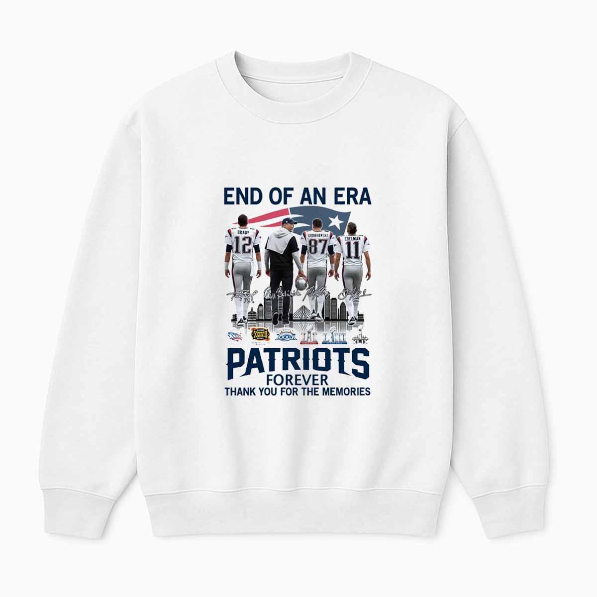 2025 Patriots End Of An Era Forever Thank You For The Memories Shirt 2025 Patriots End Of An Era Forever Thank You For The Memories Shirt