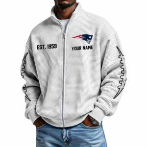 2025 Patriots Est 1959 Waffle Zip Sweatshirt 2025 Patriots Est 1959 Waffle Zip Sweatshirt