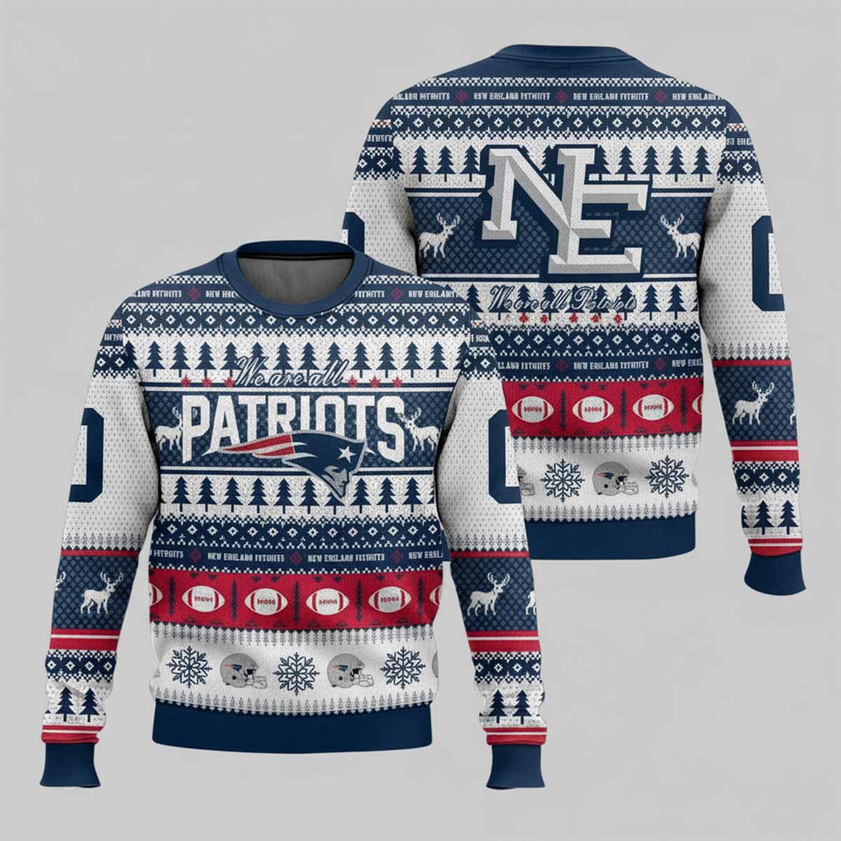 2025 Patriots Rivalries We Are All Patriots Christmas Ugly Sweater 2025 Patriots Rivalries We Are All Patriots Christmas Ugly Sweater