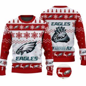 2025 Philadelphia Fly Eagles Fly Christmas Ugly Sweater 2025 Philadelphia Fly Eagles Fly Christmas Ugly Sweater