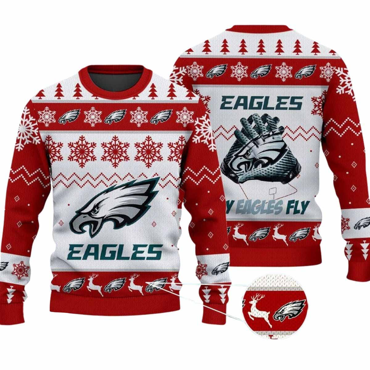 2025 Philadelphia Fly Eagles Fly Christmas Ugly Sweater 2025 Philadelphia Fly Eagles Fly Christmas Ugly Sweater
