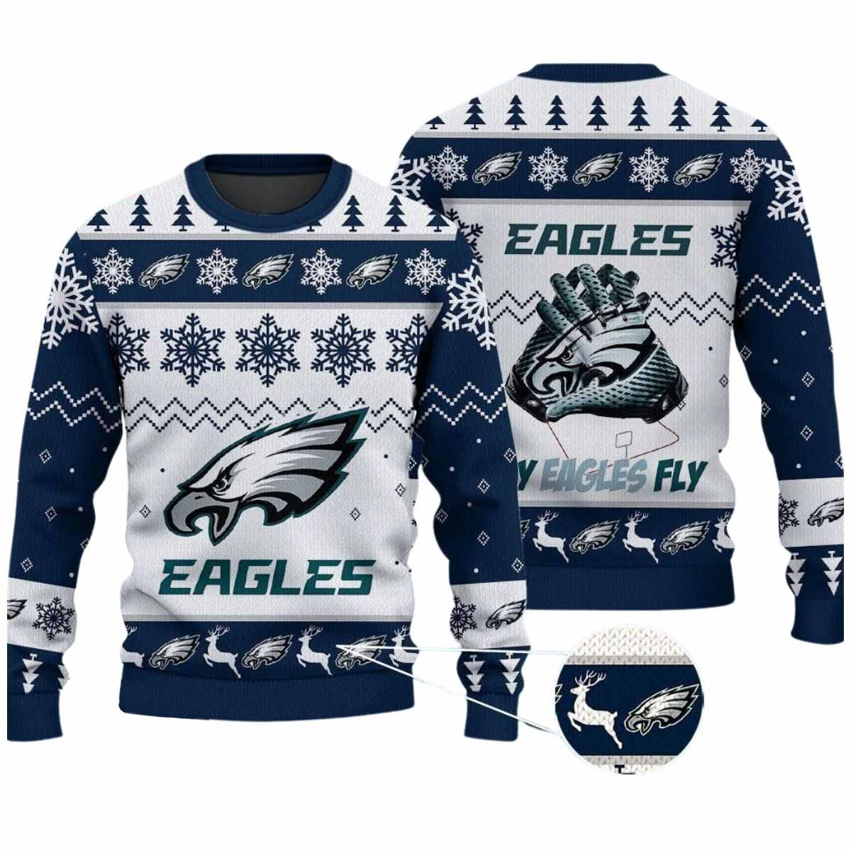 2025 Philadelphia Fly Eagles Fly Christmas Ugly Sweater 2025 Philadelphia Fly Eagles Fly Christmas Ugly Sweater