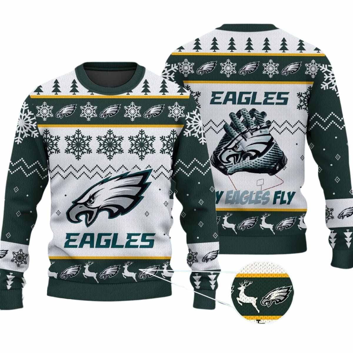 2025 Philadelphia Fly Eagles Fly Christmas Ugly Sweater 2025 Philadelphia Fly Eagles Fly Christmas Ugly Sweater