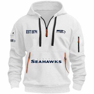 2025 Seahawks Est 1974 Quarter Zip Hoodie 2025 Seahawks Est 1974 Quarter Zip Hoodie