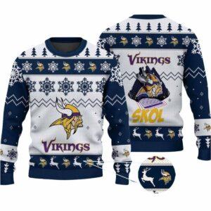 2025 Vikings Skol Christmas Ugly Sweater 1 2025 Vikings Skol Christmas Ugly Sweater