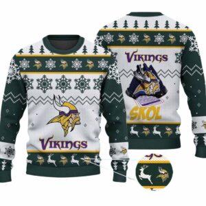 2025 Vikings Skol Christmas Ugly Sweater 11