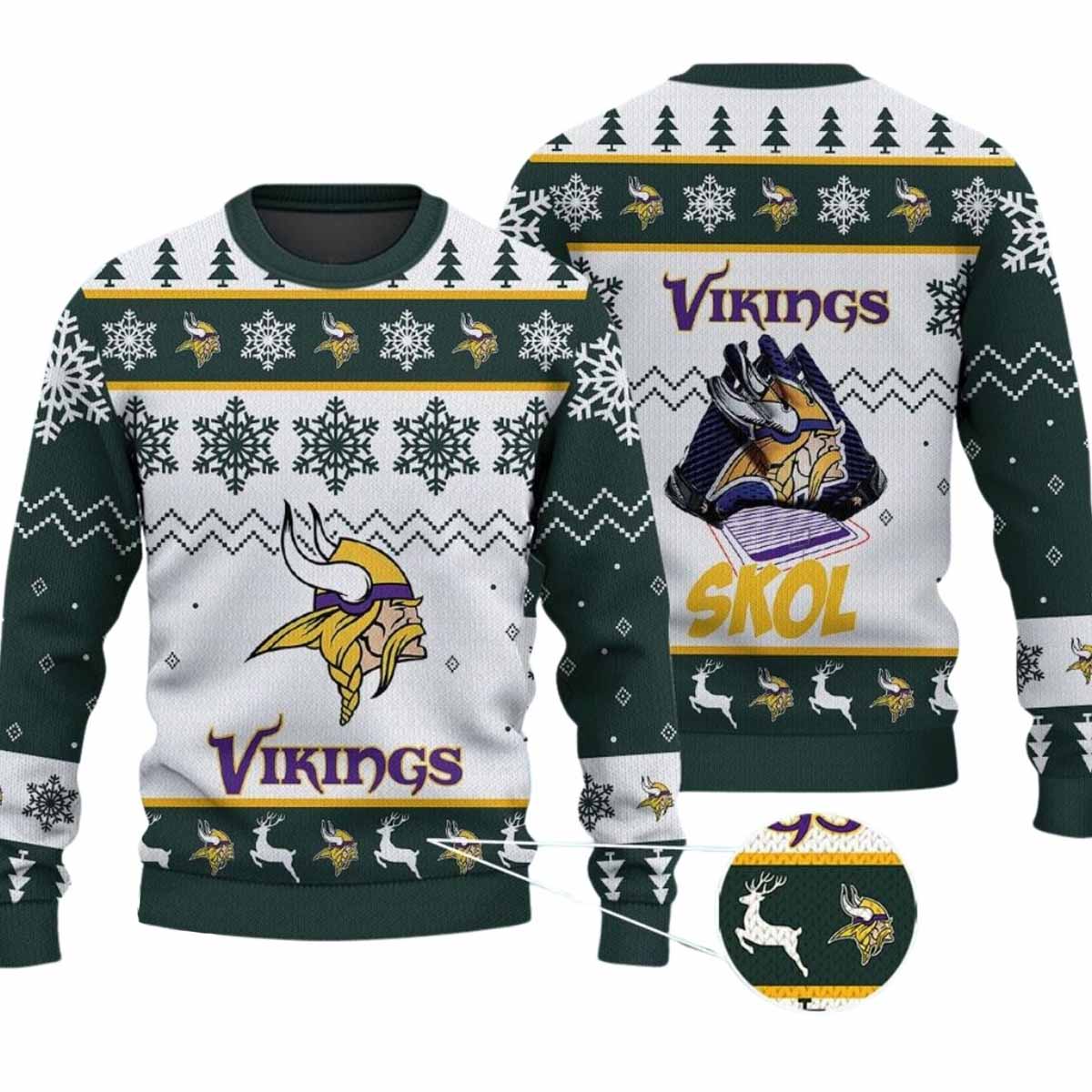2025 Vikings Skol Christmas Ugly Sweater 11 2025 Vikings Skol Christmas Ugly Sweater