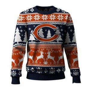 Bears Reindeer Football 2025 Ugly Christmas Sweater