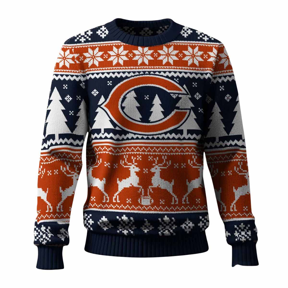Bears Reindeer Football 2025 Ugly Christmas Sweater Bears Reindeer Football 2025 Ugly Christmas Sweater