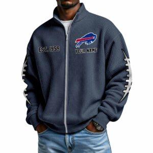 Bills Est 1959 Waffle Zip Up Sweatshirt
