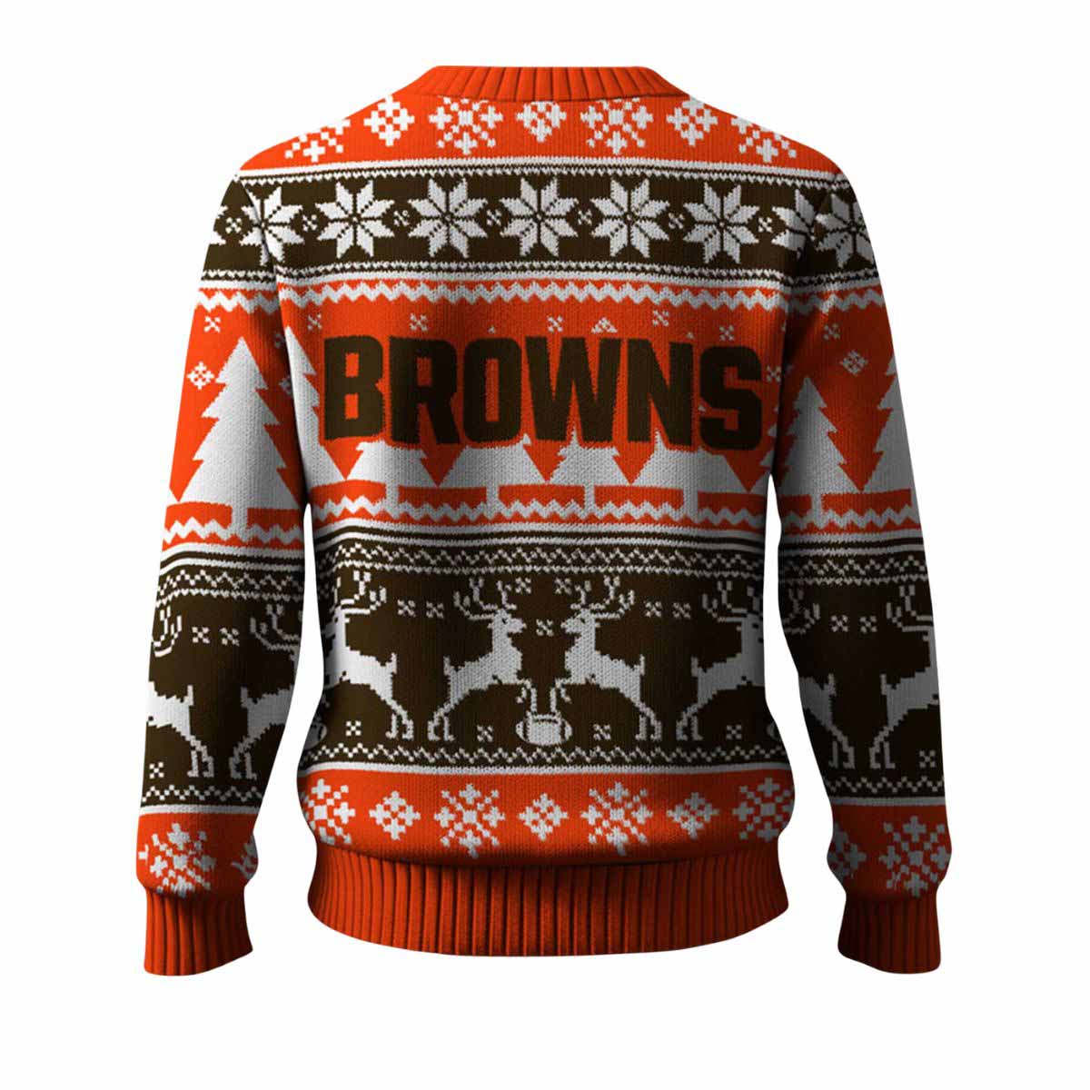 Browns Reindeer Football 2025 Ugly Christmas Sweater Browns Reindeer Football 2025 Ugly Christmas Sweater
