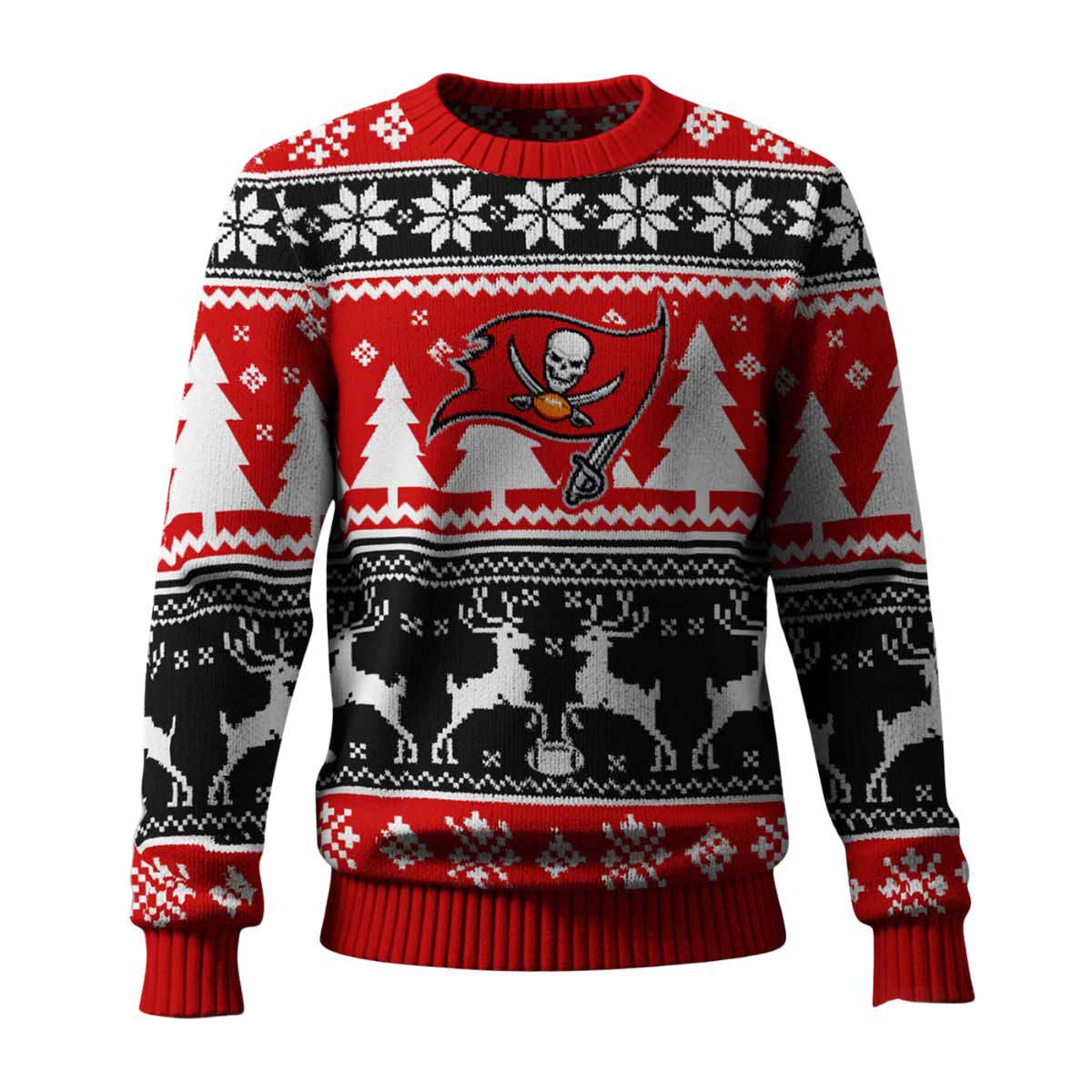 Buccaneers Reindeer Football 2025 Ugly Christmas Sweater Buccaneers Reindeer Football 2025 Ugly Christmas Sweater