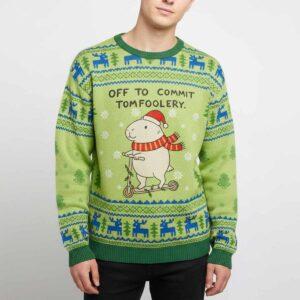 Capybara Is Ready To Do Something Bad Christmas Ugly Sweater