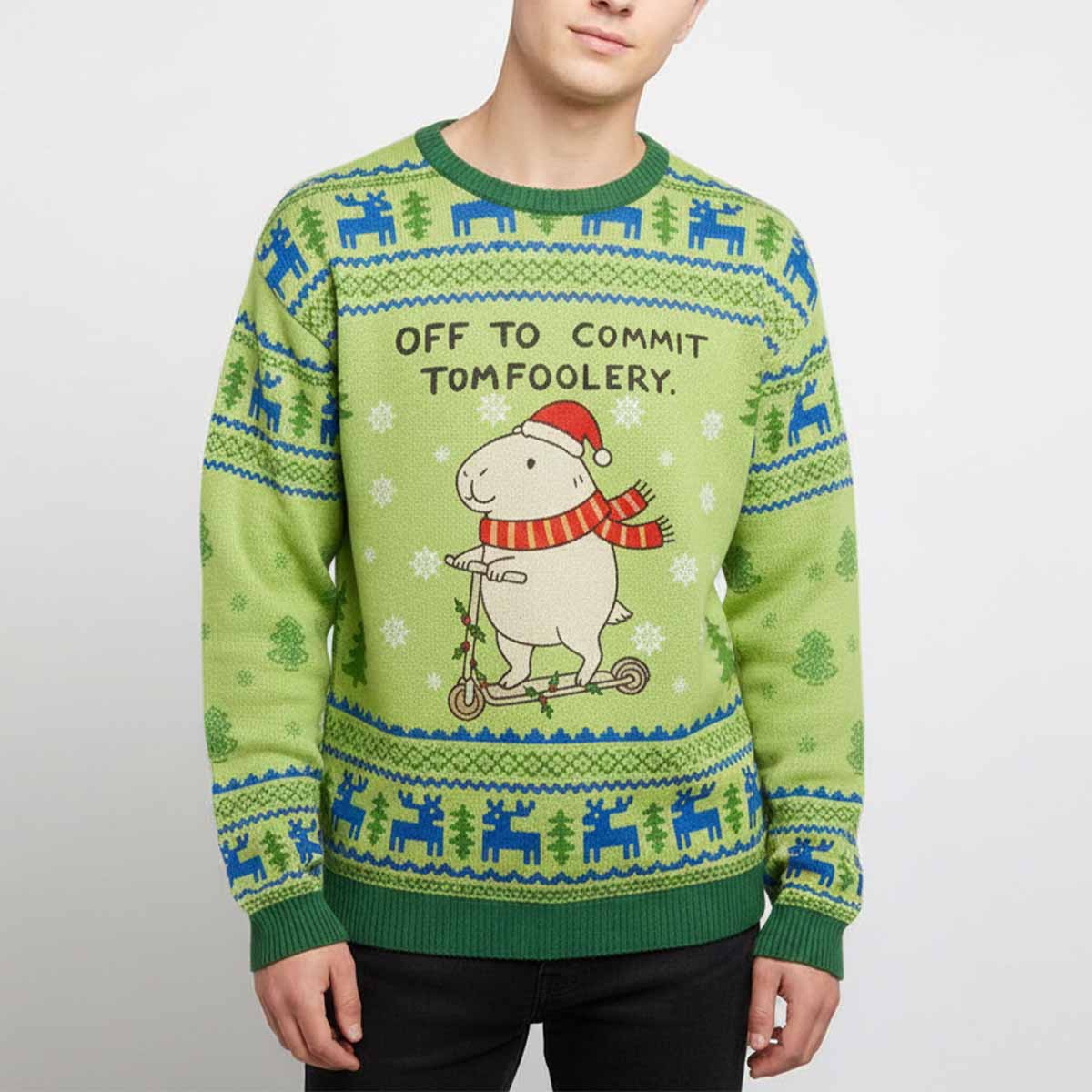 Capybara Is Ready To Do Something Bad Christmas Ugly Sweater Capybara Is Ready To Do Something Bad Christmas Ugly Sweater