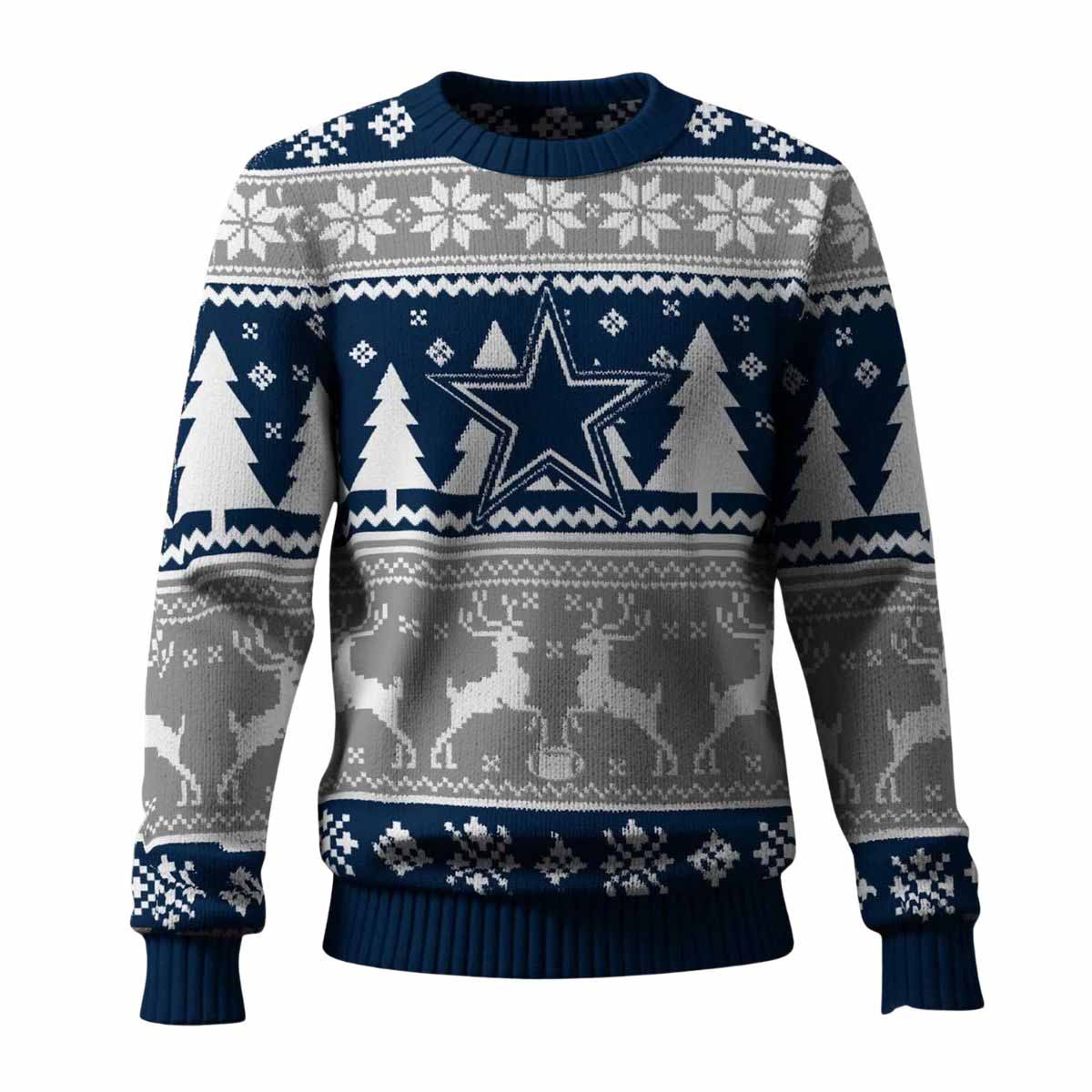 Cowboys Reindeer Football 2025 Ugly Christmas Sweater Cowboys Reindeer Football 2025 Ugly Christmas Sweater