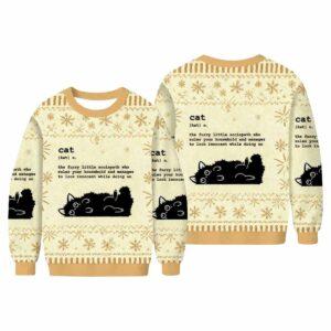 Definition Of Cat Funny Ugly Christmas Sweater