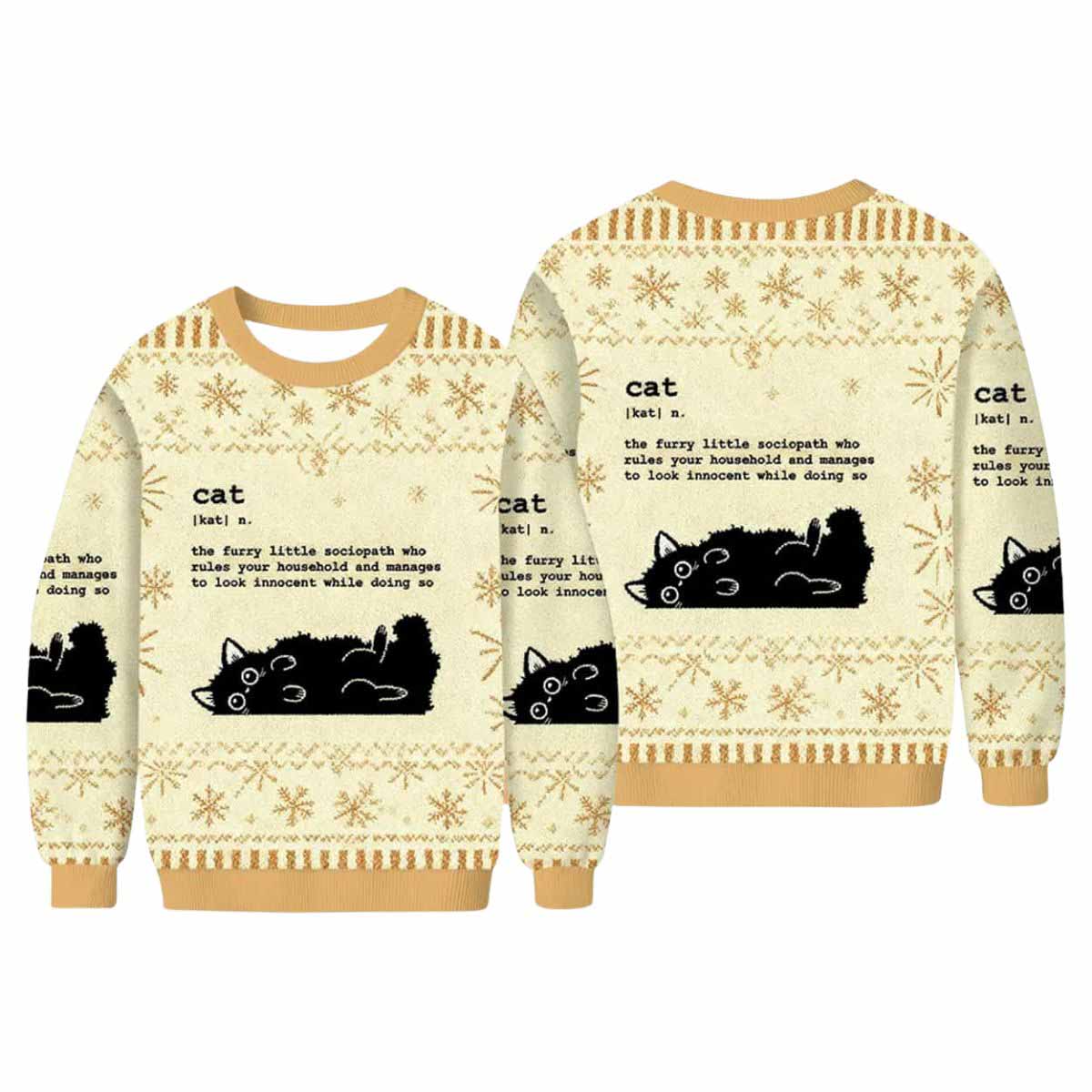 Definition Of Cat Funny Ugly Christmas Sweater Definition Of Cat Funny Ugly Christmas Sweater