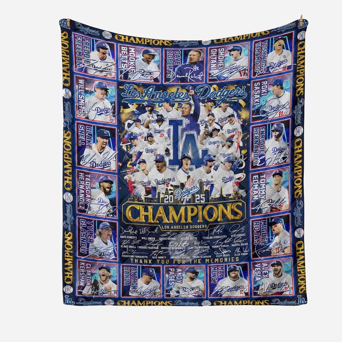 Dodgers 2025 World Series Champions Blanket Dodgers 2025 World Series Champions Blanket