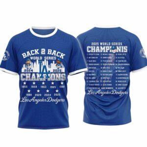 Dodgers Back 2 Back World Series Champions 2024-2025 Shirt 1 Dodgers Back 2 Back World Series Champions 2024 2025 Shirt