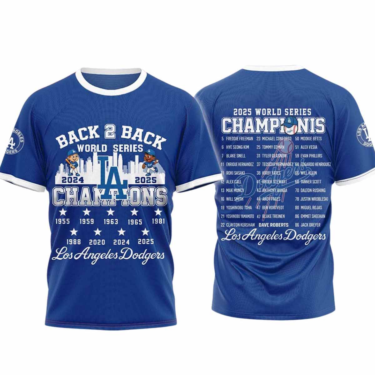 Dodgers Back 2 Back World Series Champions 2024-2025 Shirt Dodgers Back 2 Back World Series Champions 2024-2025 Shirt