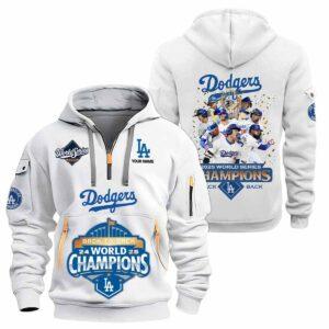 Dodgers Back To Back World Series 2025 Quarter Zip Hoodie