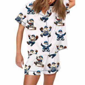 Dodgers Baseball Christmas Gnome Pajama Set