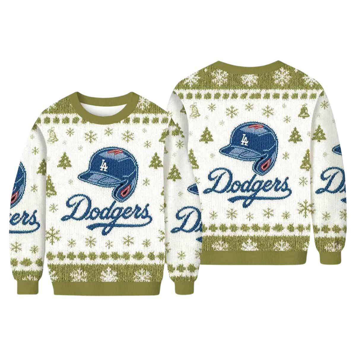 Dodgers Baseball Helmet Ugly Christmas Sweater Dodgers Baseball Helmet Ugly Christmas Sweater