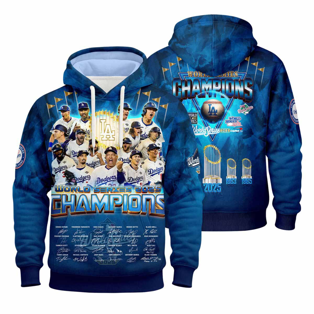 Dodgers World Series 2025 Champions 3D All Overprint Hoodie Dodgers World Series 2025 Champions 3D All Overprint Hoodie