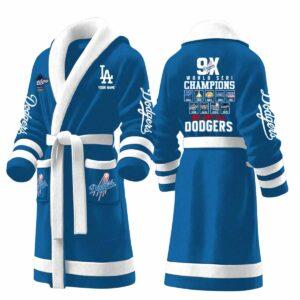 Dodgers World Series 9X 2025 Bathrobe Dodgers World Series 9X 2025 Bathrobe