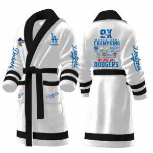 Dodgers World Series 9X 2025 Bathrobe 2 Dodgers World Series 9X 2025 Bathrobe