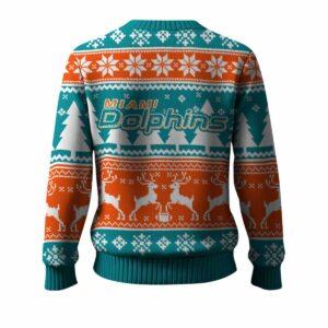 Dolphins Reindeer Football 2025 Ugly Christmas Sweater 1 Dolphins Reindeer Football 2025 Ugly Christmas Sweater