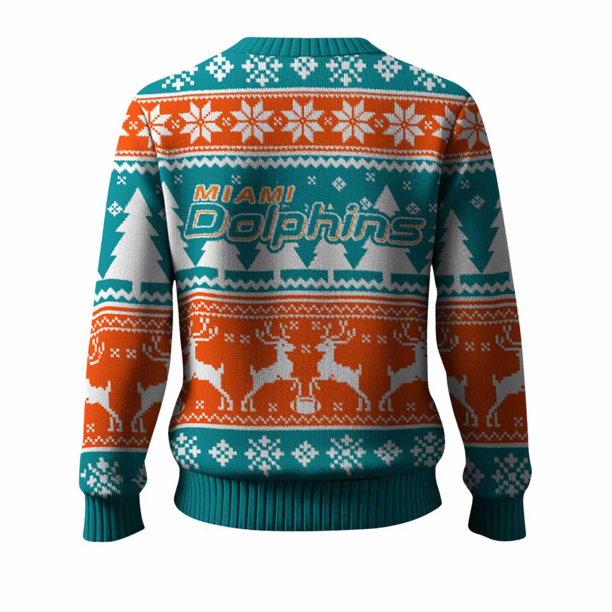 Dolphins Reindeer Football 2025 Ugly Christmas Sweater Dolphins Reindeer Football 2025 Ugly Christmas Sweater
