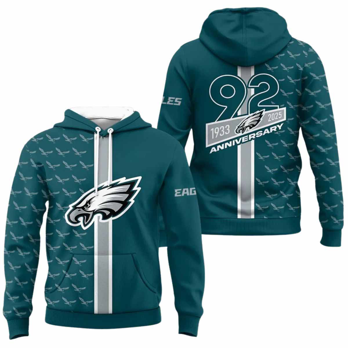 Eagles 92th Anniversary 1933 2025 Hoodie Eagles 92th Anniversary 1933 2025 Hoodie