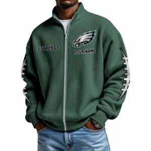 Eagles Est 1933 Waffle Zip Up Sweatshirt 1 Eagles Est 1933 Waffle Zip Up Sweatshirt
