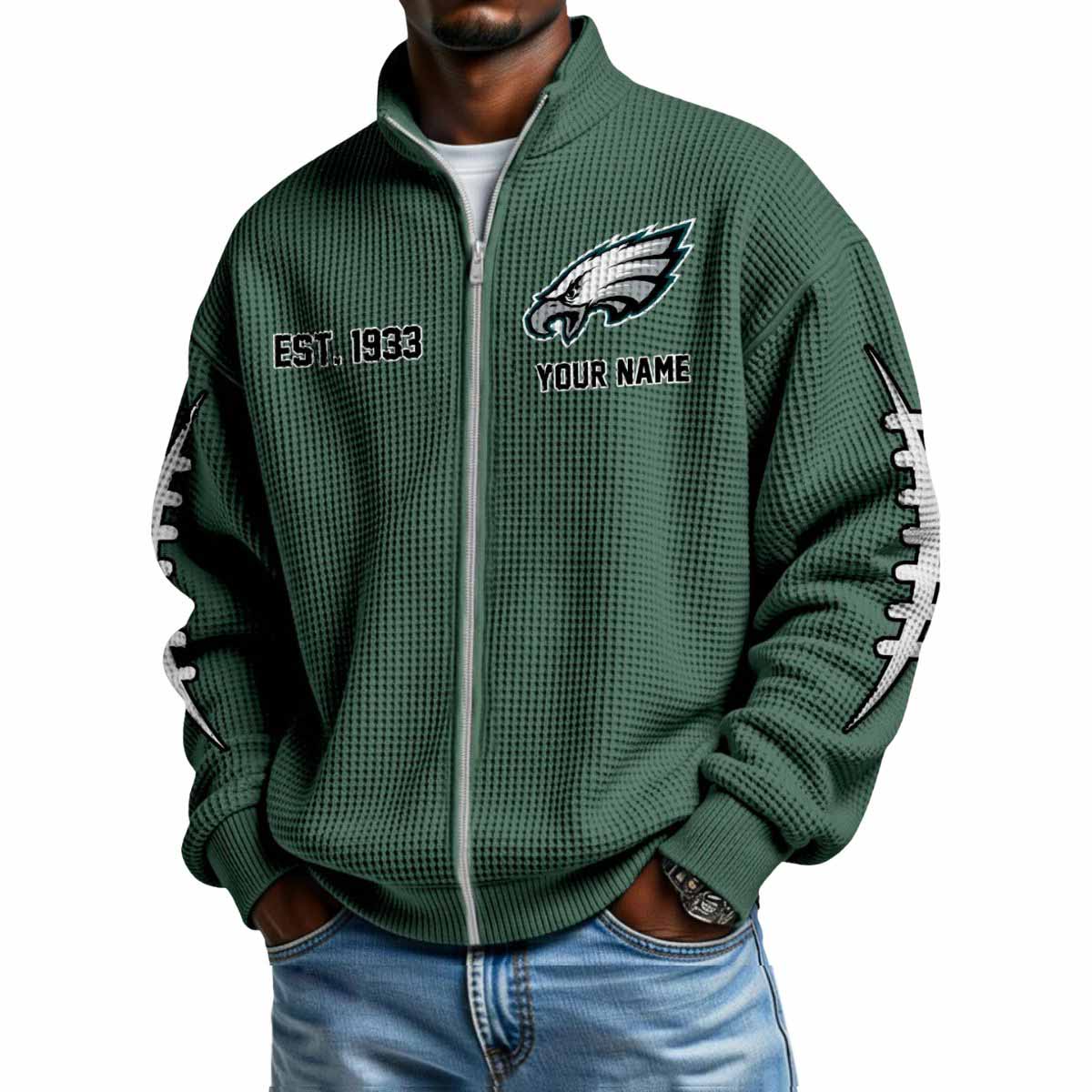 Eagles Est 1933 Waffle Zip Up Sweatshirt Eagles Est 1933 Waffle Zip Up Sweatshirt
