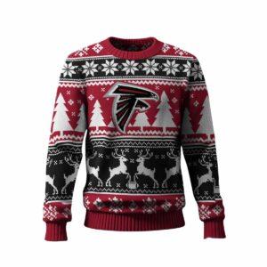 Falcons Reindeer Football 2025 Ugly Christmas Sweater