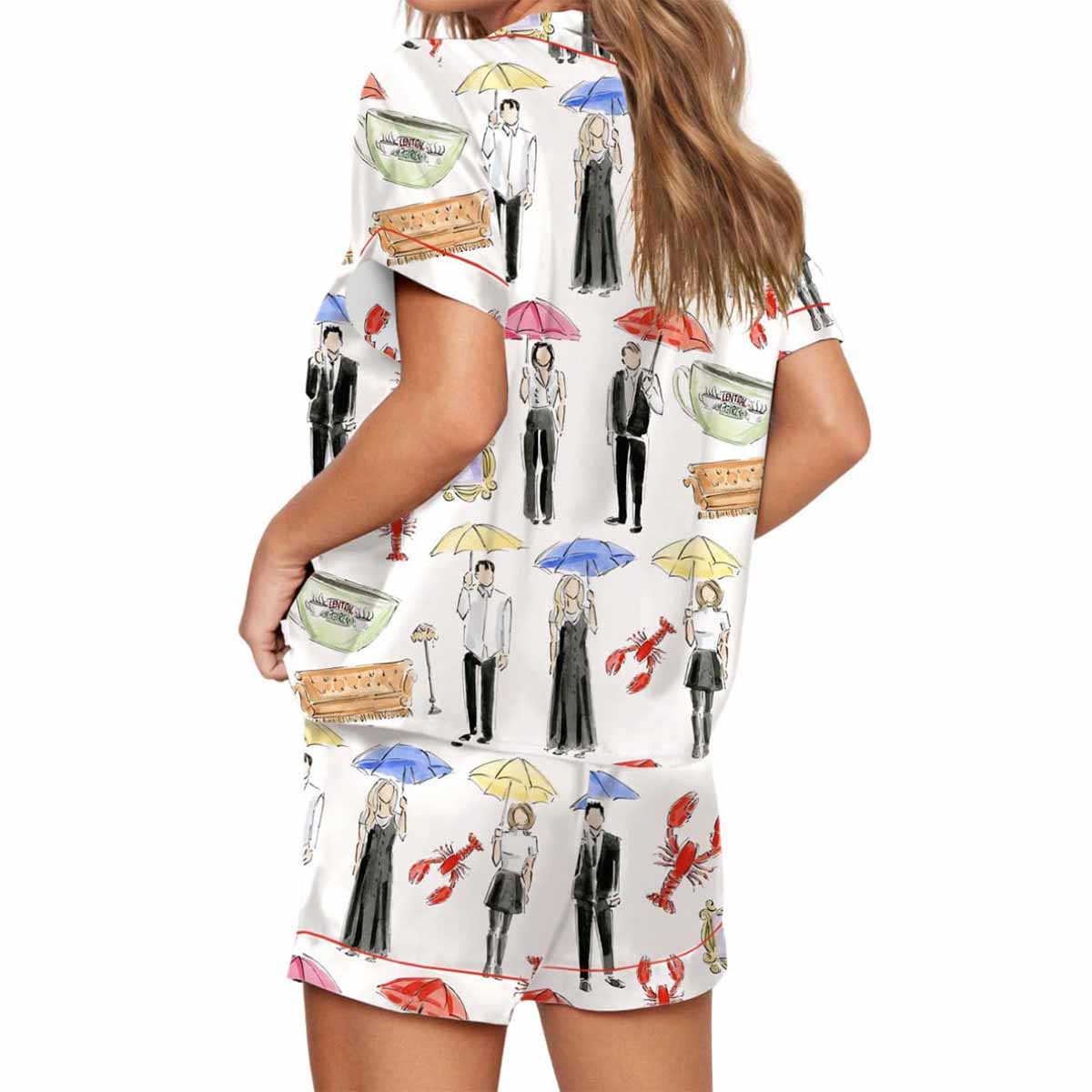 Friend Show Silky Satin Pajama Set Friend Show Silky Satin Pajama Set