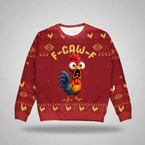 Funny F Caw F Ugly Christmas Sweater