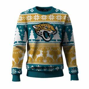Jaguars Reindeer Football 2025 Ugly Christmas Sweater