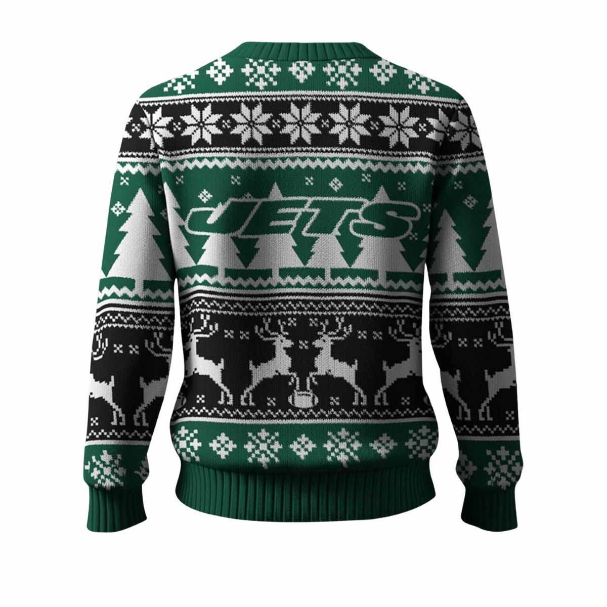 Jets Reindeer Football 2025 Ugly Christmas Sweater Jets Reindeer Football 2025 Ugly Christmas Sweater