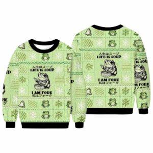 Life Is Soup I Am Fork Ugly Christmas Sweater